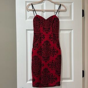 Red cocktail dress
